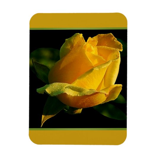 Magnet Flexible Grande Rose Jaune (Vertical)