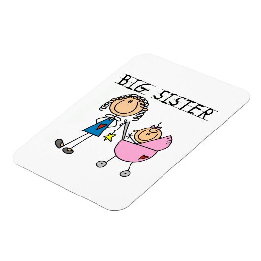 Magnet Flexible Grande Soeur Avec Petits Cadeaux Soeurs (Côté Gauche)