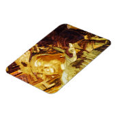 Magnet Flexible Grande Statue d'or Kyoto Japon Abstrait (Côté Gauche)