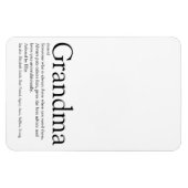 Magnet Flexible Grandma grand-mère Cool noire et blanche (Horizontal)