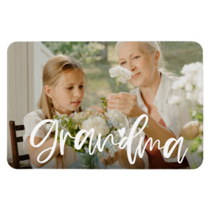 Magnet Flexible Grandma Love Script personnalisé cadeau photo