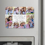 Magnet Flexible Grandparents Photo Collage<br><div class="desc">Personalized "Grandpa & Grandma" Large Photo Magnet. This simple and elegant photo magnet is a meaningful way to showcase cherished memories. The design features space for eight photos, arranged in a border around the edges while keeping the focus on the thoughtful text in the center. At the center, "Grandpa &...</div>