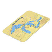Magnet Flexible Grands Lacs d'Amérique du Nord (Côté Gauche)