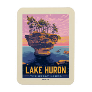Magnet Flexible Grands Lacs   Lac Huron