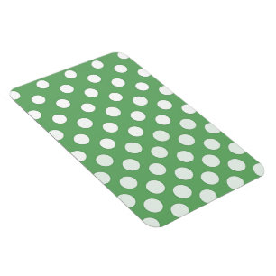 Magnet Flexible Grands pois blancs sur fond vert citron