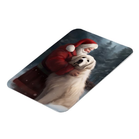 Magnet Flexible Grands Pyrénées avec Noël Festif du Père Noël (Côté Gauche)