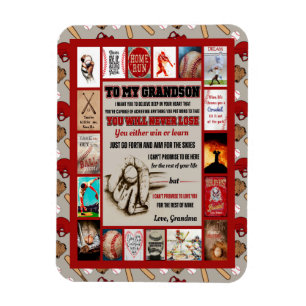 Magnet Flexible Grandson Gifts   À Mon Petit-Fils Amour De Grand-M