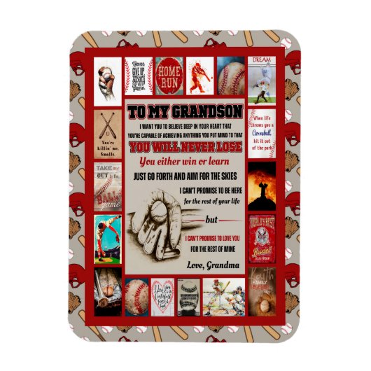 Magnet Flexible Grandson Gifts | À Mon Petit-Fils Amour De Grand-M (Vertical)