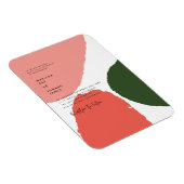 Magnet Flexible Graphique abstrait moderne rouge, rose + vert anno (Côté Droit)