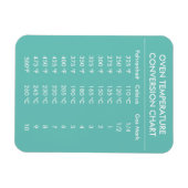 Magnet Flexible graphique de conversion celsius à fahrenheit bleu (Horizontal)