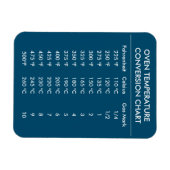 Magnet Flexible graphique de conversion celsius à fahrenheit bleu (Horizontal)