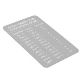 Magnet Flexible graphique de conversion de température du four aim (Côté Droit)