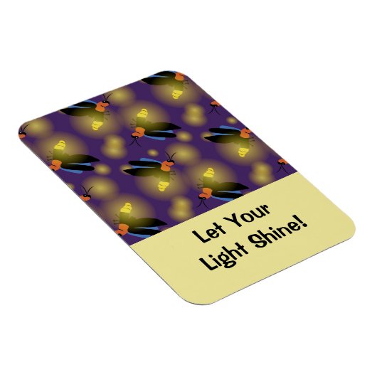 Magnet Flexible Graphique de lucioles sur violet (Côté Droit)