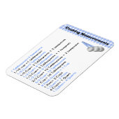 Magnet Flexible Graphique de mesure de Cuisine bleu et blanc (Côté Gauche)
