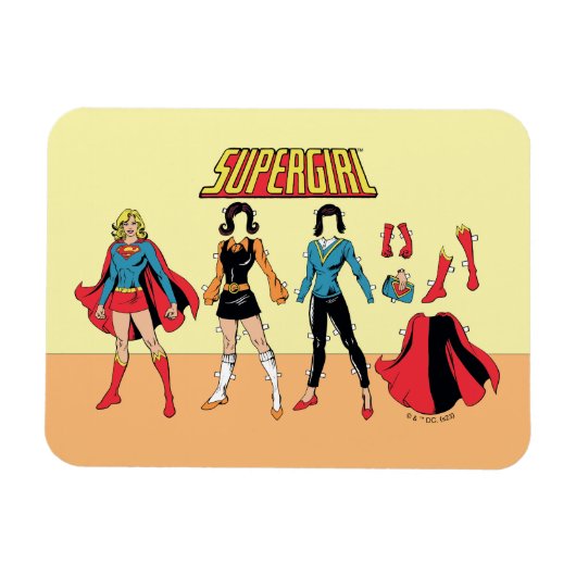 Magnet Flexible Graphique de poupée en papier supergirl (Horizontal)