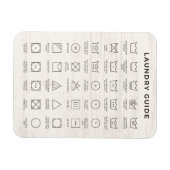 Magnet Flexible Graphique des symboles de lessive (Horizontal)