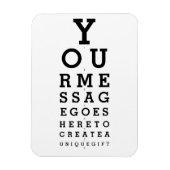 Magnet Flexible Graphique d'opticien Créez votre propre message (Vertical)
