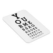 Magnet Flexible Graphique d'opticien de votre message amusant (Côté Droit)