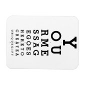 Magnet Flexible Graphique d'opticien de votre message amusant (Horizontal)