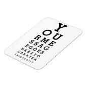 Magnet Flexible Graphique d'opticien de votre message amusant (Côté Gauche)
