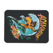 Magnet Flexible Graphique du Surf de levage Aquaman et Trident (Horizontal)