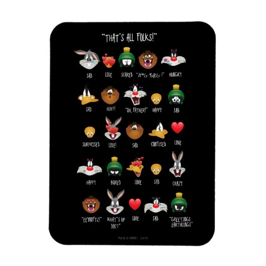 Magnet Flexible Graphique Emoji LOONEY TUNES™ (Vertical)