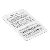 Magnet Flexible Graphique en alphabet céleste (Côté Droit)