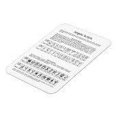 Magnet Flexible Graphique en alphabet céleste (Côté Gauche)