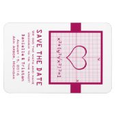 Magnet Flexible Graphique en mathématiques cardiaques Fuchsia Enre (Horizontal)