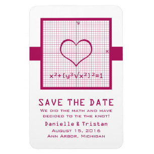 Magnet Flexible Graphique en mathématiques cardiaques Fuchsia Enre
