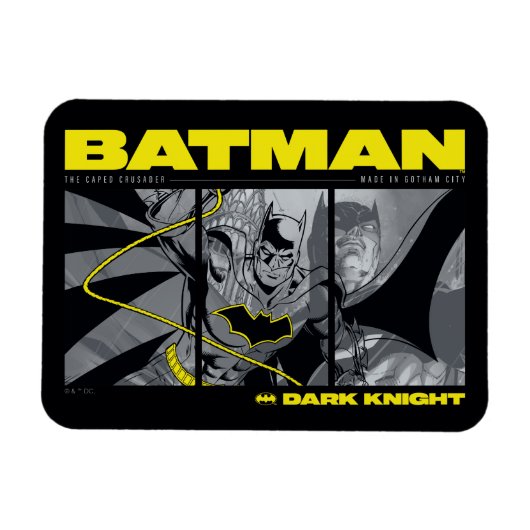 Magnet Flexible Graphique triptyque de la bande dessinée de Batman (Horizontal)