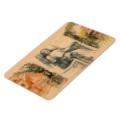 Magnet Flexible Graphiques crayon de dame sur l'artisanat (Côté Gauche)