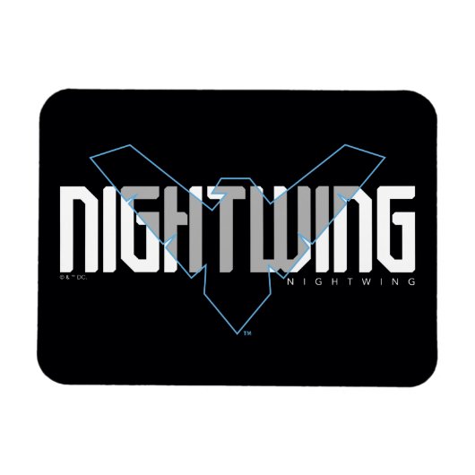 Magnet Flexible Graphisme Hi-Tech au nom de Nightwing (Horizontal)