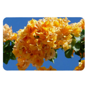 Magnet Flexible Grappe de Fleur Tropicale de Bougainvillée Dorée