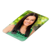 Magnet Flexible Gras Black Typographie Photo Faire-part diplômée (Côté Gauche)