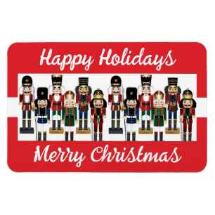Magnet Flexible Gras Nutcrackers Texte personnalisé Frig de Noël