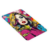 Magnet Flexible Gras Retro Pop Art Portrait (Côté Droit)