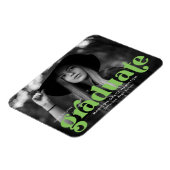Magnet Flexible Gras Typographie Lime Green Photo Graduation (Côté Gauche)