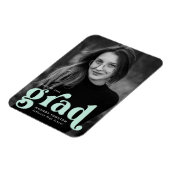Magnet Flexible Gras Typographie Mint Green Photo Graduation (Côté Gauche)
