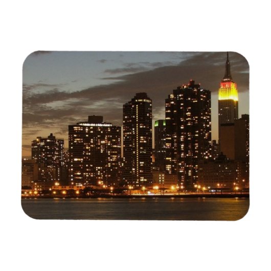 Magnet Flexible Gratte-ciel de Manhattan la nuit (Horizontal)
