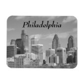 Magnet Flexible gratte-ciel de Philly noir et blanc (Horizontal)