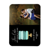 Magnet Flexible Gratuit Gâteau Amusant Photo Moderne Mariage Enreg (Vertical)