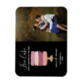 Magnet Flexible Gratuit Gâteau Amusant Photo Moderne Mariage Enreg (Vertical)