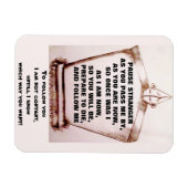 MAGNET FLEXIBLE GRAVESTONE, PAUSE STRANGER POEM (Horizontal)