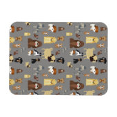 Magnet Flexible gray background dogs (Horizontal)