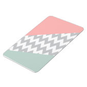 Magnet Flexible Gray Chevron Mint et Coral (Côté Gauche)