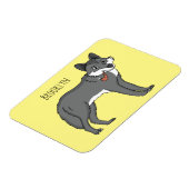 Magnet Flexible Gray wolf with pipe cartoon (Côté Gauche)