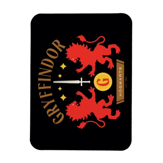 Magnet Flexible GRAYFFINDOR™ Maison double Lion épée graphique (Vertical)