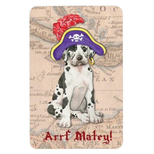 Magnet Flexible Great Dane Pirate (Vertical)