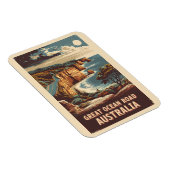 Magnet Flexible Great Ocean Road Australie Illustration Art Voyage (Côté Droit)